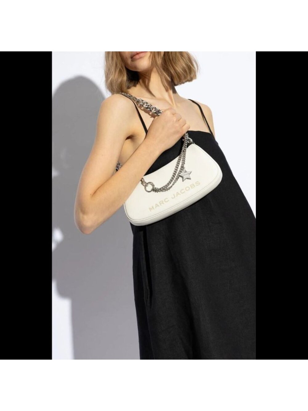 Marc Jacobs The Star Charm Leather Shoulder Bag White OS - Picture 4 of 14